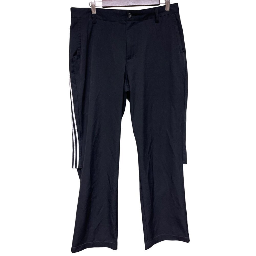 ADIDAS Men's Climacool Vented Black Stripe Golf Trouser Pants Size 34 Athletic